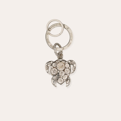 Porte-clés Tortue émail argenté
