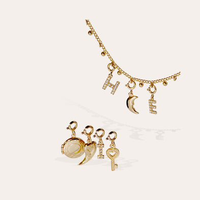Golden Key charm pendant