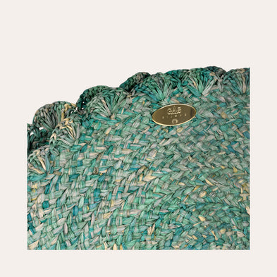 Sun raffia clutch bag