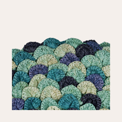 Sac pochette Sun Sirena raphia - Abysse