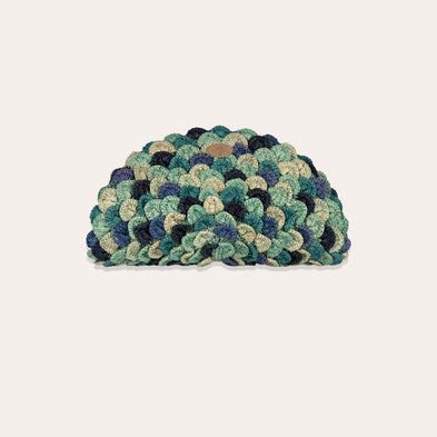 Sac pochette Sun Sirena raphia - Abysse