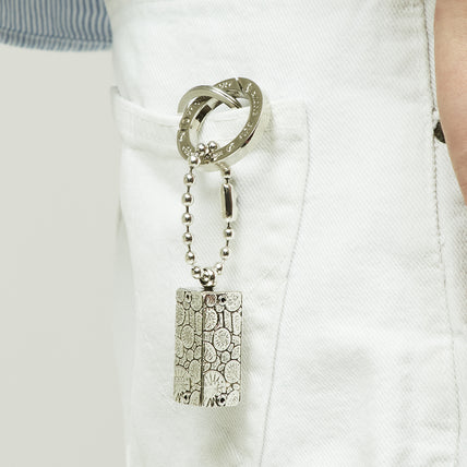 Porte-clés Cage Bozart argenté