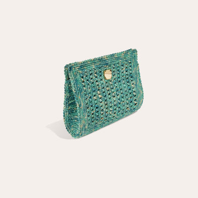 Sac pochette Les Canoubiers - Turquoise