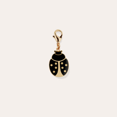 Charm pendentif Mirage Coccinelle émail grand modèle doré