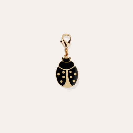 Charm pendentif Mirage Coccinelle émail grand modèle doré
