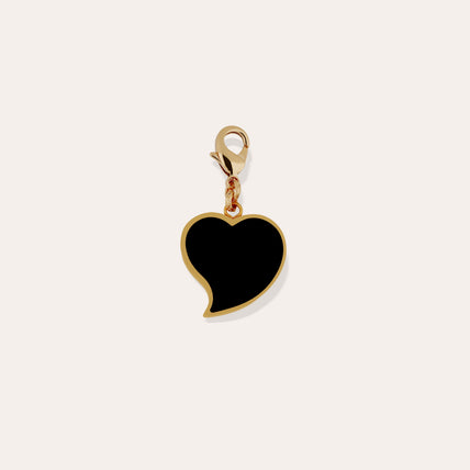 Charm pendentif Mirage Coeur émail grand modèle doré