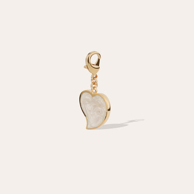 Mirage Heart enamel large gold charm pendant
