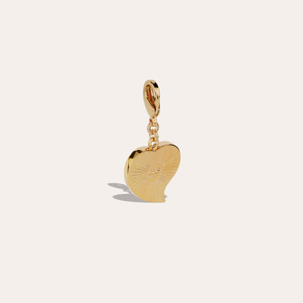 Charm pendentif Mirage Coeur émail grand modèle doré