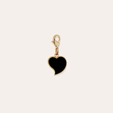 Mirage Heart Enamel Charm Pendant Small Gold