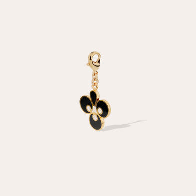 Charm pendentif Mirage Trefle émail petit modèle doré