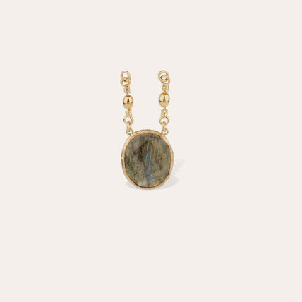 Gold-Plated Setting Pendant - Labradorite