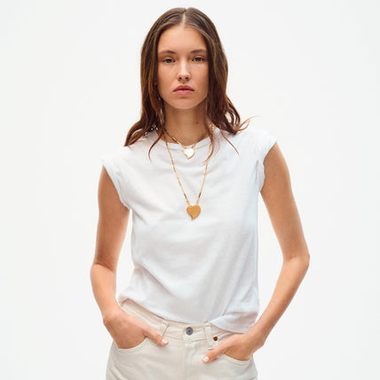 Collier Scapulaire Mirage doré - Bois & Nacre Blanche 