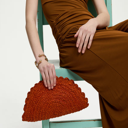 Sac pochette Sun raphia