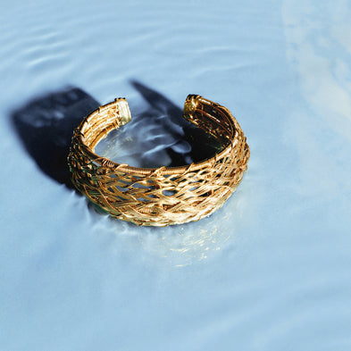 Bracelet manchette Izzia Filea doré