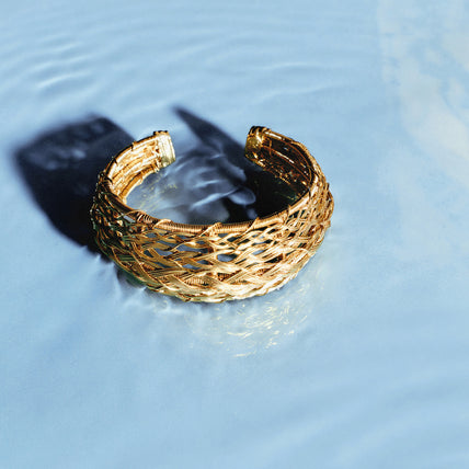 Bracelet manchette Izzia Filea doré