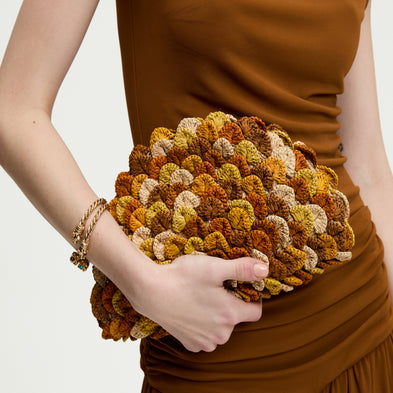 Sun Sirena raffia clutch bag