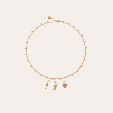 Charms pendentif Lune doré
