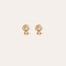 Boucles d'oreilles puce Amarante cabochons mini - Quartz rose