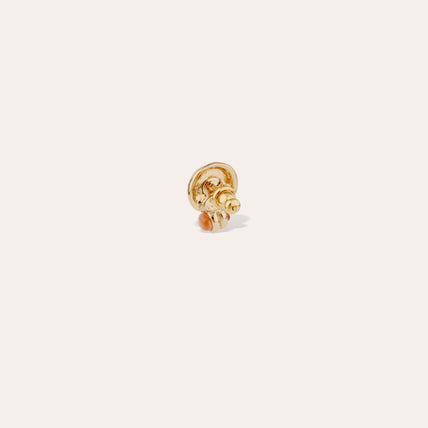 Boucles d'oreilles puce Amarante cabochons mini - Quartz rose