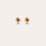 Boucles d'oreilles puces Amarante cabochons mini dorées - Cornaline