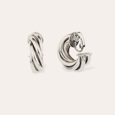 Boucles d'oreilles créoles Atik mini argentées