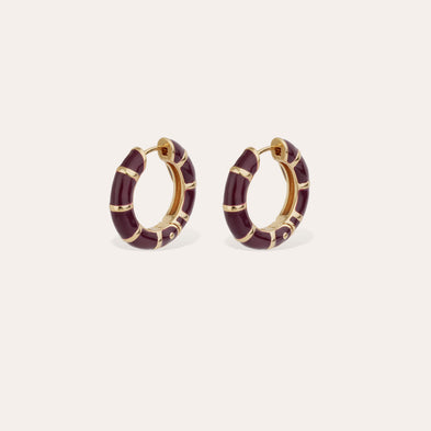 Boucles d'oreilles Bambou mini émail
