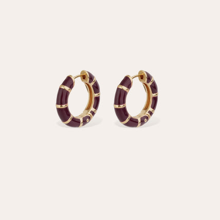 Boucles d'oreilles Bambou mini émail