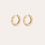 Boucles d'oreilles Bambou mini émail dorées