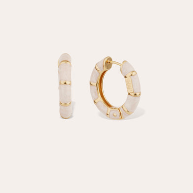 Boucles d'oreilles Bambou mini émail