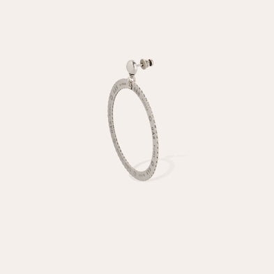 Boucles d'oreilles Bolduc petit modèle argentées