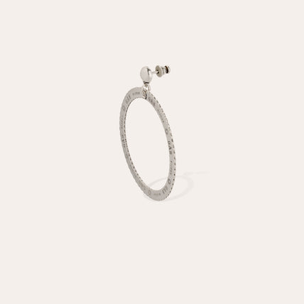 Boucles d'oreilles Bolduc petit modèle argentées