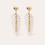 Boucles d'oreilles Cavallo acétate dorées - Ivoire