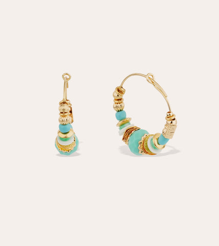 Aloha Mini Gold Hoop Earrings