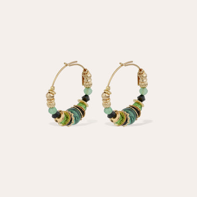 Pendientes Aloha mini - Malaquita