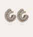 Boucles d'oreilles Crocus raphia dorées