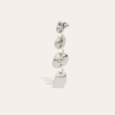 Boucles d'oreilles Eclipse 4 rangs argentées