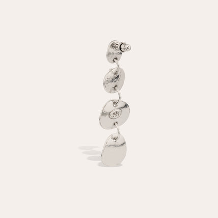 Boucles d'oreilles Eclipse 4 rangs argentées