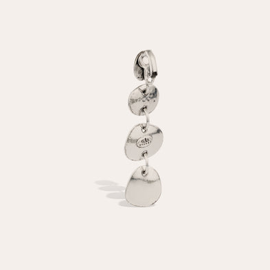 Boucles d'oreilles Eclipse 4 rangs argentées