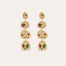 Boucles d'oreilles Eclipse 4 rangs strass
