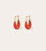 Boucles d'oreilles Ecume petit modèle dorées - Corail
