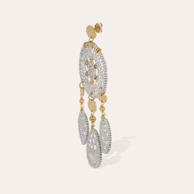 Boucles d'oreilles Fanfaria raphia dorées