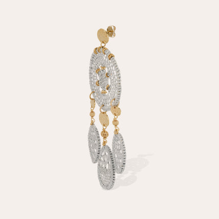 Fanfaria Gold-Toned Raffia Earrings