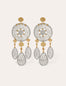 Boucles d'oreilles Fanfaria raphia dorées