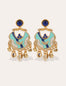 Boucles d'oreilles Havana émail dorées