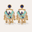 Boucles d'oreilles Havana émail dorées