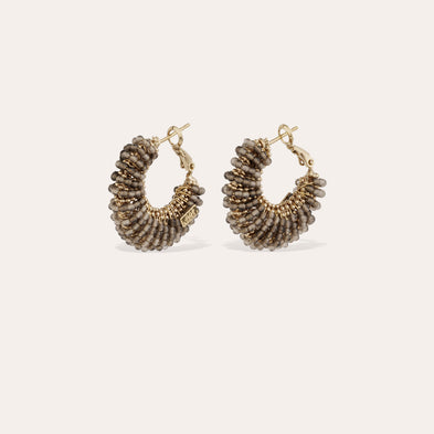 Izzia Small Gold Earrings - Labradorite