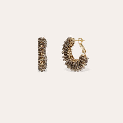 Izzia Small Gold Earrings - Labradorite