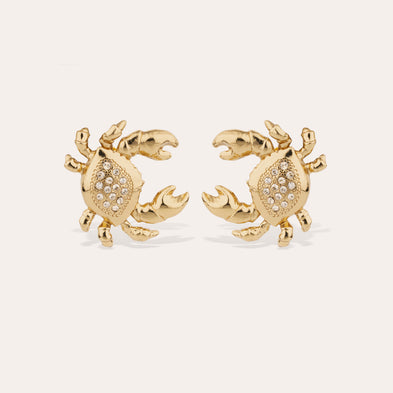 Boucles d'oreilles Krabe mini strass