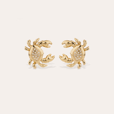 Boucles d'oreilles Krabe strass mini
