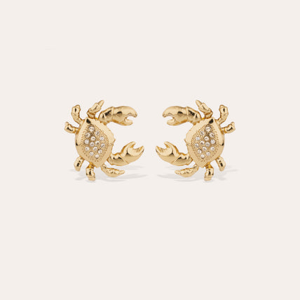 Boucles d'oreilles Krabe strass mini